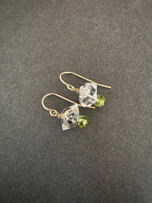 020. Herkimer Diamond Earrings