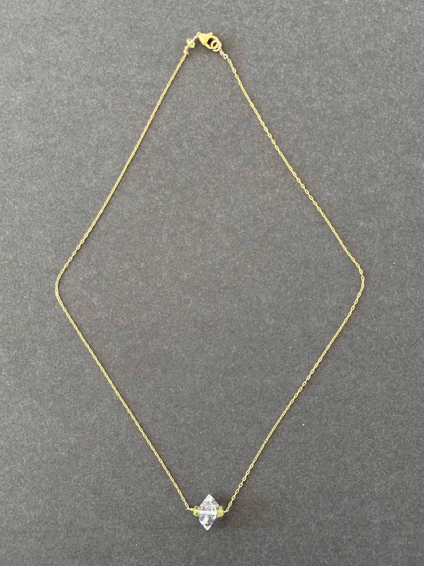 022. “I am beautiful” Herkimer diamond necklace