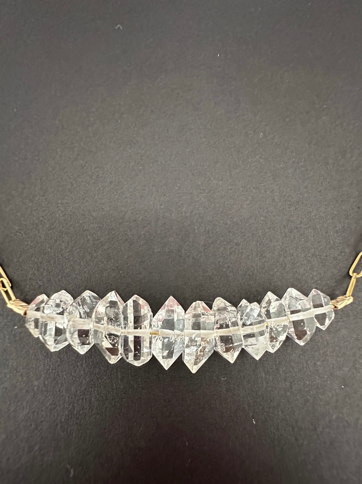 016. 12 Strand Herkimer Diamond Necklace