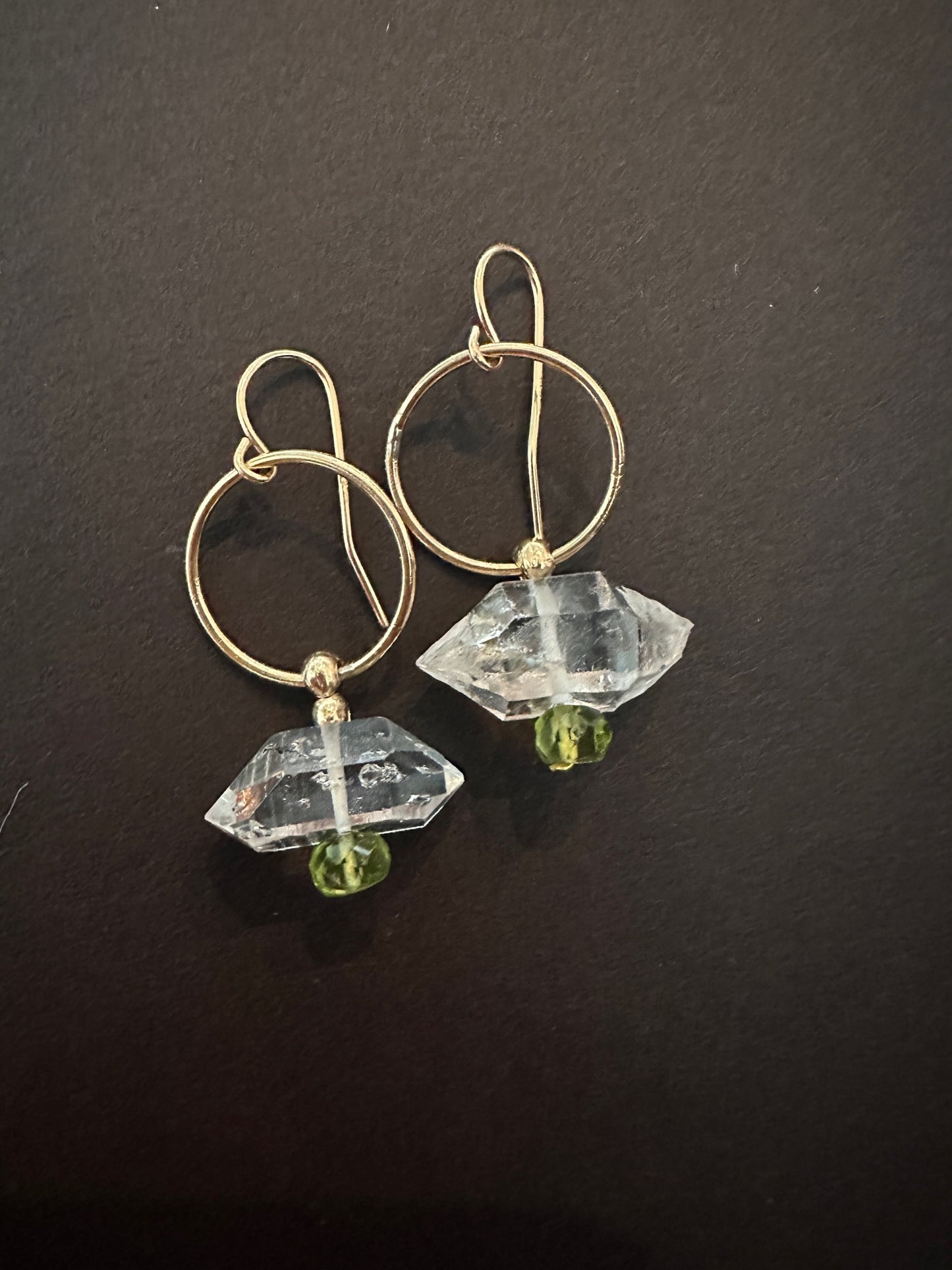 018. Orbit Herkimer Diamond Earrings
