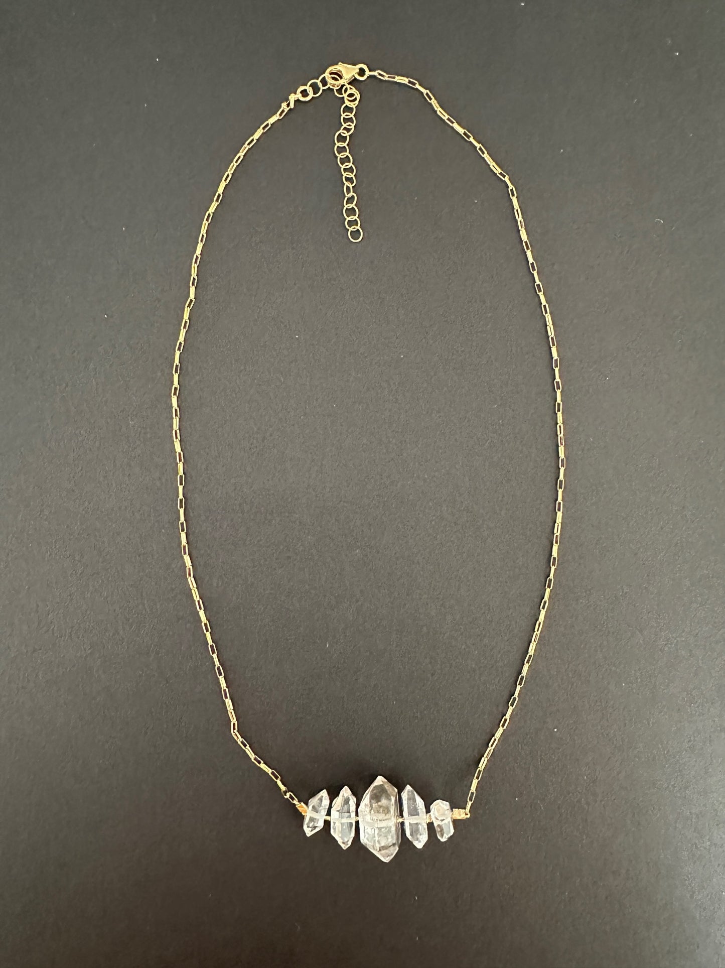 014. Graduated Herkimer Diamond Necklace