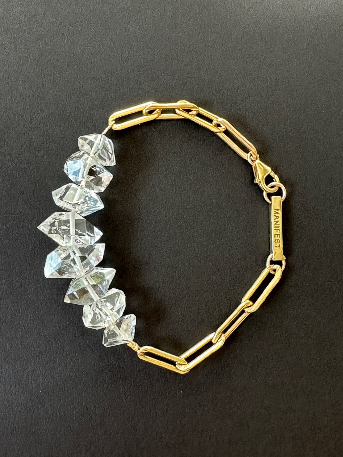 001. Infinity Herkimer Diamond Bracelet