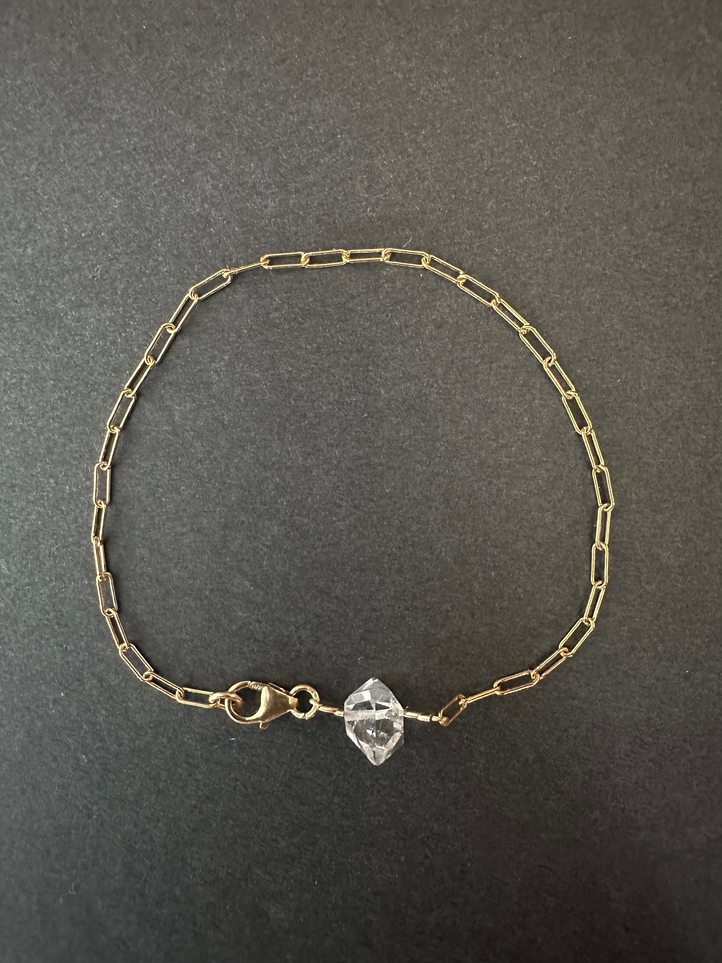 013. Single Herkimer Diamond Bracelet