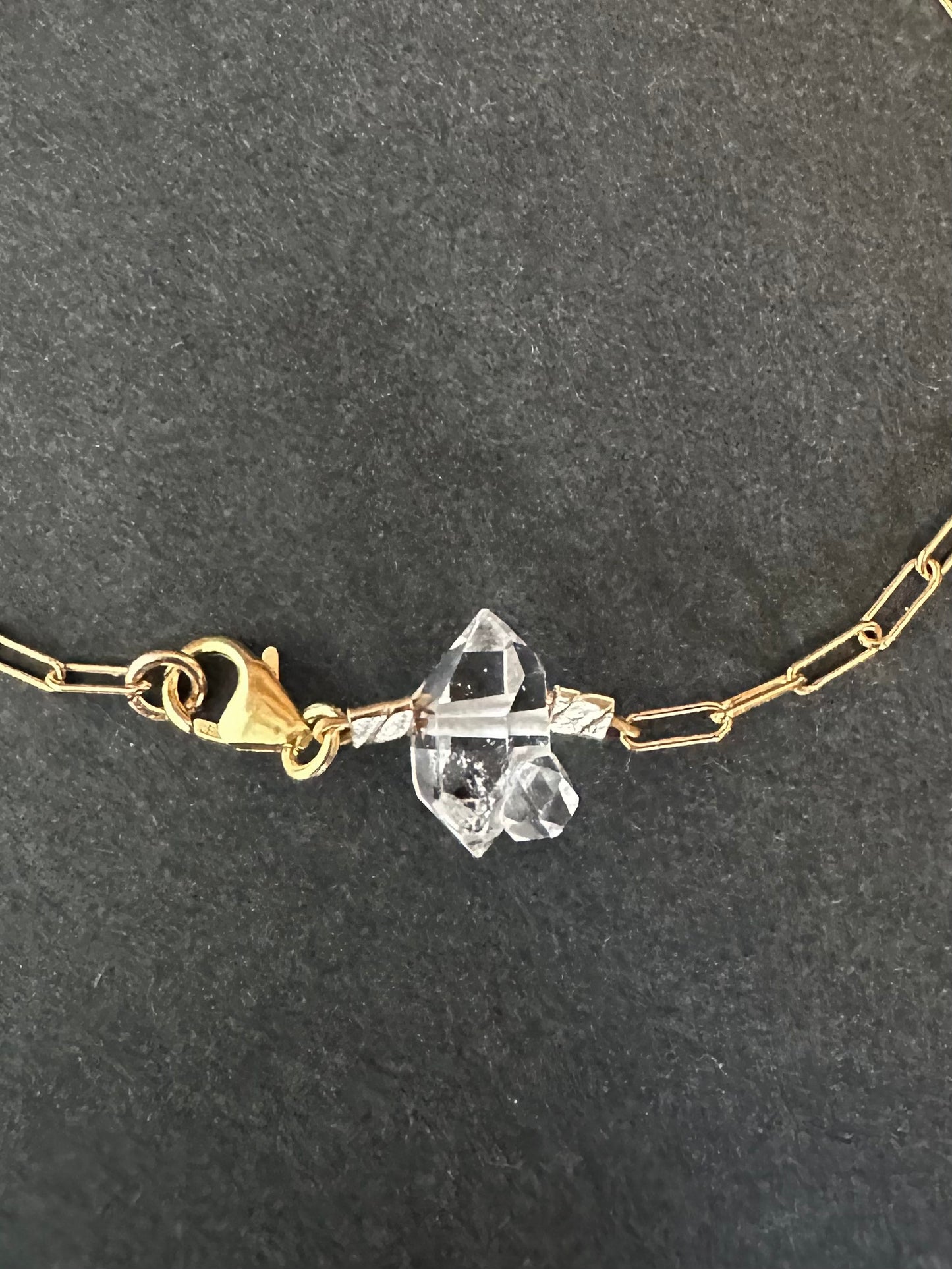 013. Single Herkimer Diamond Bracelet