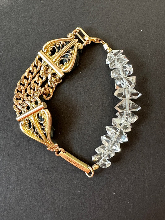 002. Symbolic Herkimer Diamond Bracelet