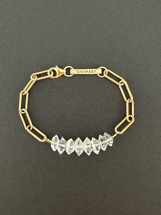 007. Symbolic Herkimer Diamond Bracelet